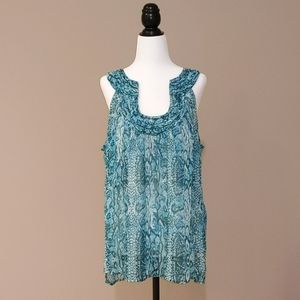 Sheer Blue Tank Top